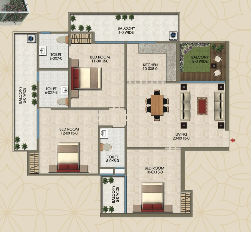 4bhk 1530sq.ft